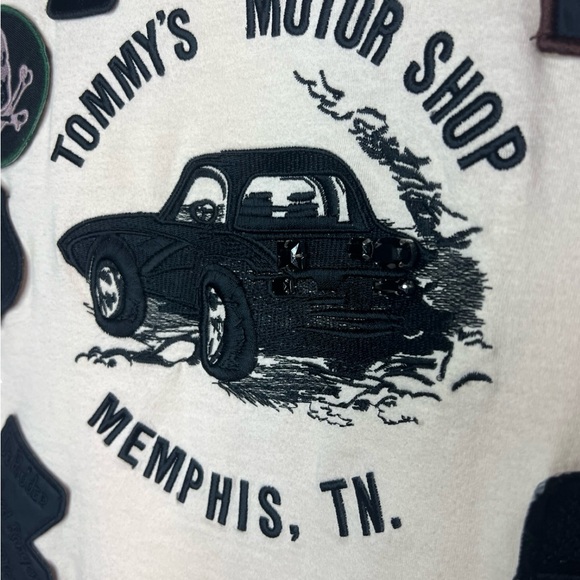 Coach Tommy’s Motor Shop Graphic Tee with Embroidery, Gemstones & Elvis Patches - Picture 4 of 10